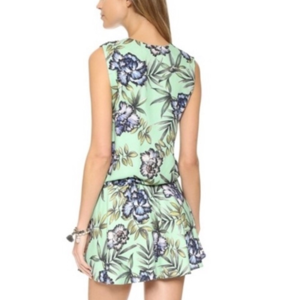 Alice + Olivia Green Floral Mini Dress size 2 - Picture 2 of 8